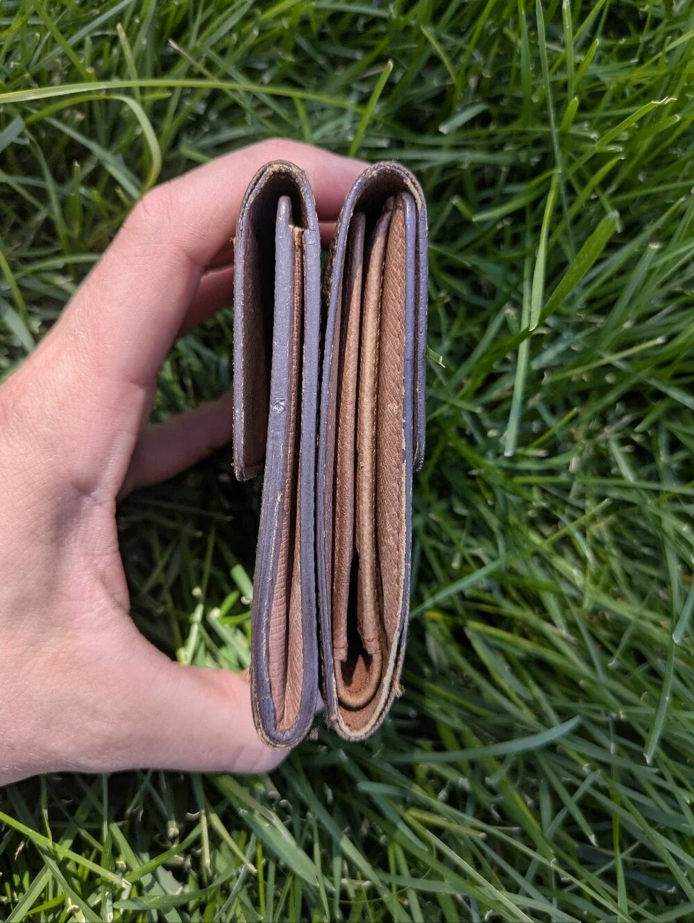 Louis Vuitton Brown Monogram Canvas Snap Wallet with Gold Tone Hardware